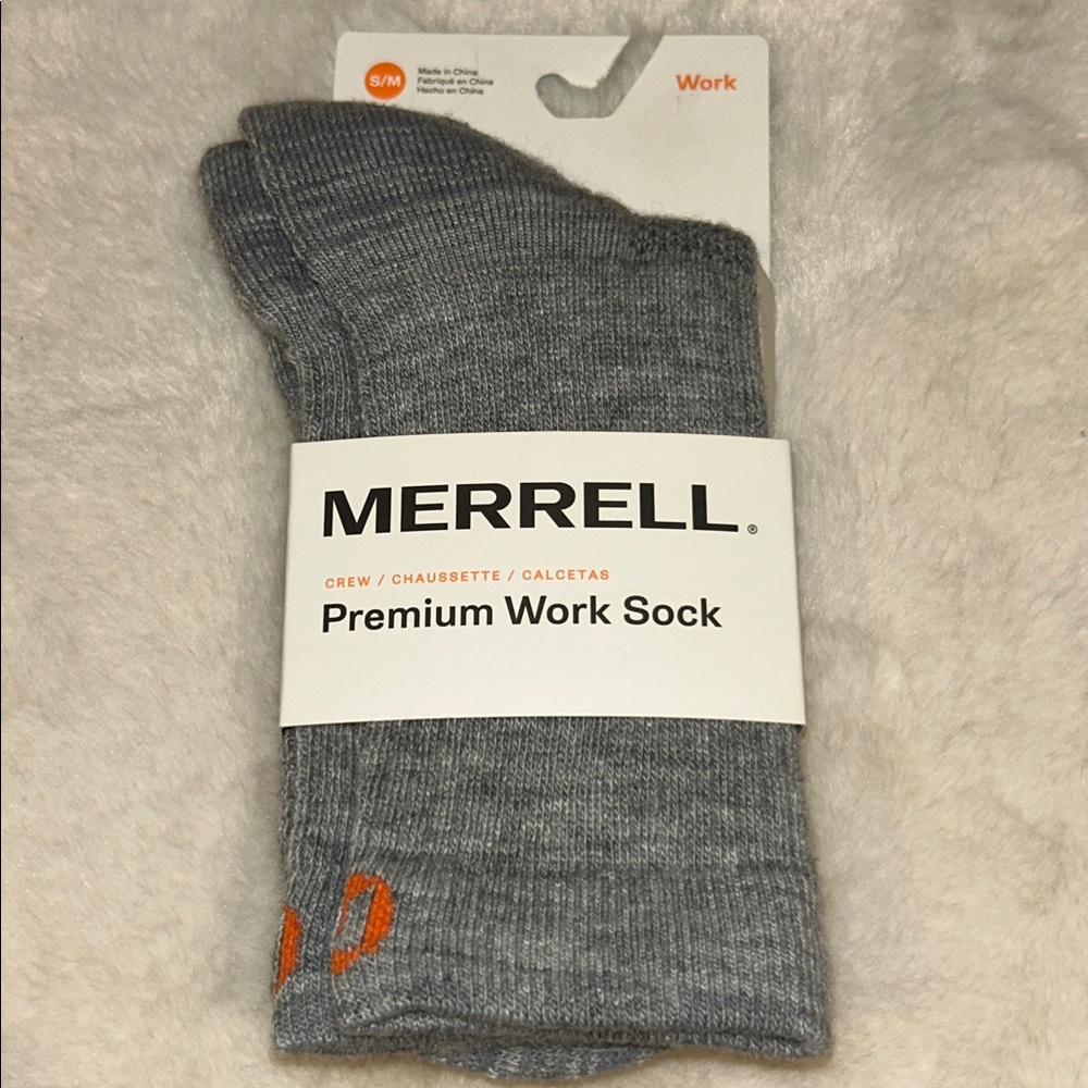 Merrell Premium Work Sock Wool Blend Heather Grey